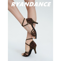 RYANDANCE (RD) plush BAO WEN military green velvet splicing handmade custom Latin dance shoes versatile