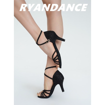 RYANDANCE (RD) black lace handmade custom Latin dance shoes low heel medium and high heel dance shoes