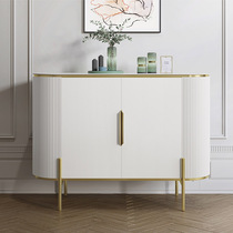 Light luxury minimalist dining side cabinet Modern simple home partition living room tea cabinet storage cabinet Italian rock board entrance cabinet