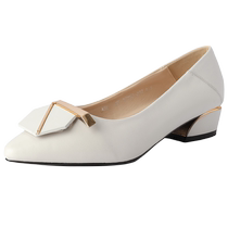Daphne Shallow Mouth High Heels Womens 2024 Spring New Genuine Soft Leather Small Leather Shoes Thick Heels Fashion Single Shoes for Women