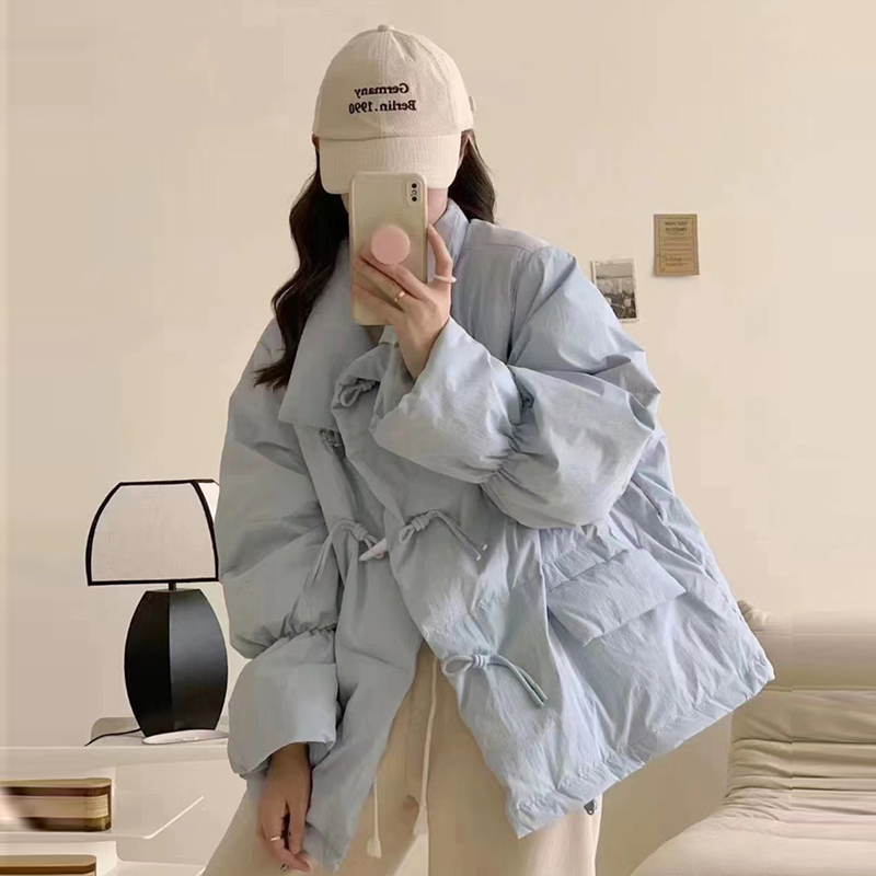 Cotton Jacket 2026 Winter New Korean Style Loose Toggle Button Short Cotton Coat for Petite People Thickened Cotton Padded Jacket Warm Outerwear Cotton Jacket 2026 Winter New Korean Style Loose Toggle Button Short Cotton Coat for Petite People Thickened Cotton Padded Jacket Warm Outerwear