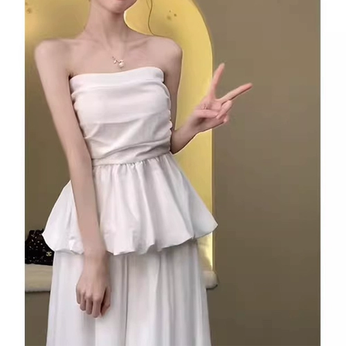 Топ без лямок, черный бюстгальтер-топ, майка топ с узкими плечами, французский стиль, открытые плечи