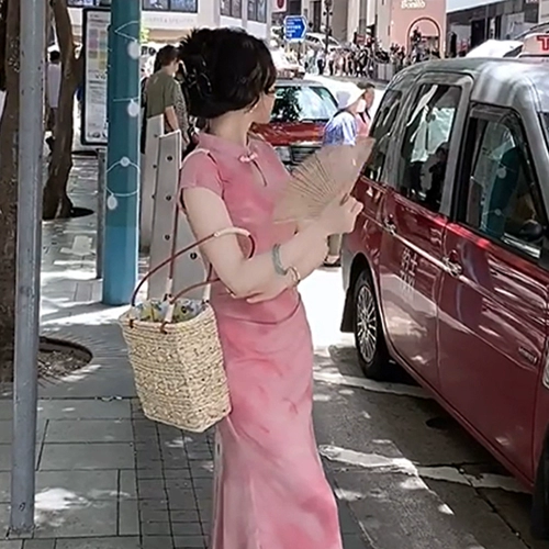 Ципао, летнее платье, длинная юбка, китайский стиль, подходит для подростков