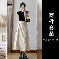 Комплект для отдыха, студенческая юбка в складку, городской стиль