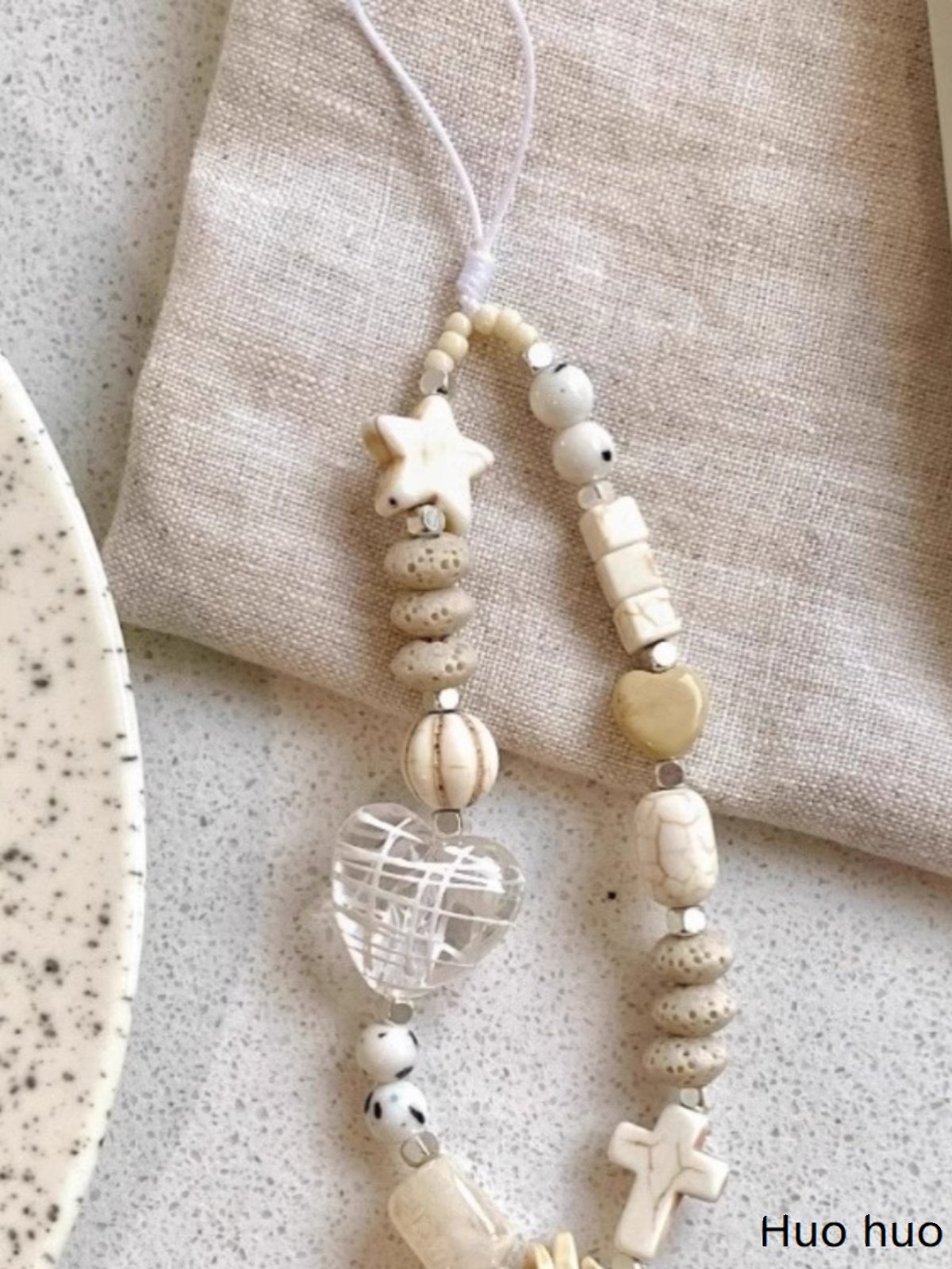 Stone Star Phone Chain Camera Pendant Original Wrist Lanyard Bead String Chain High-End Accessory Personalized Chain