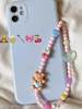 Blue Bear Phone Chain, High-End Accessory, Original Chain, Cute Wrist Lanyard, Beaded Pendant, Camera Hanging Chain