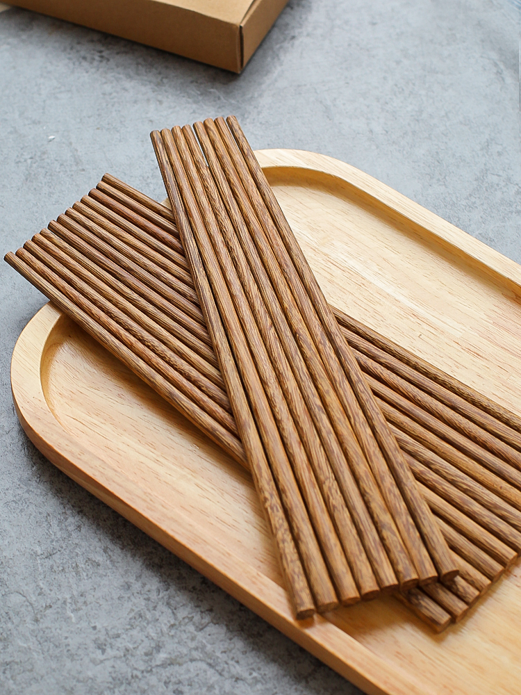 Japan's Kawashimaya chicken wings wooden chopsticks no paint and no wax household high-end family 2021 new wood solid wood