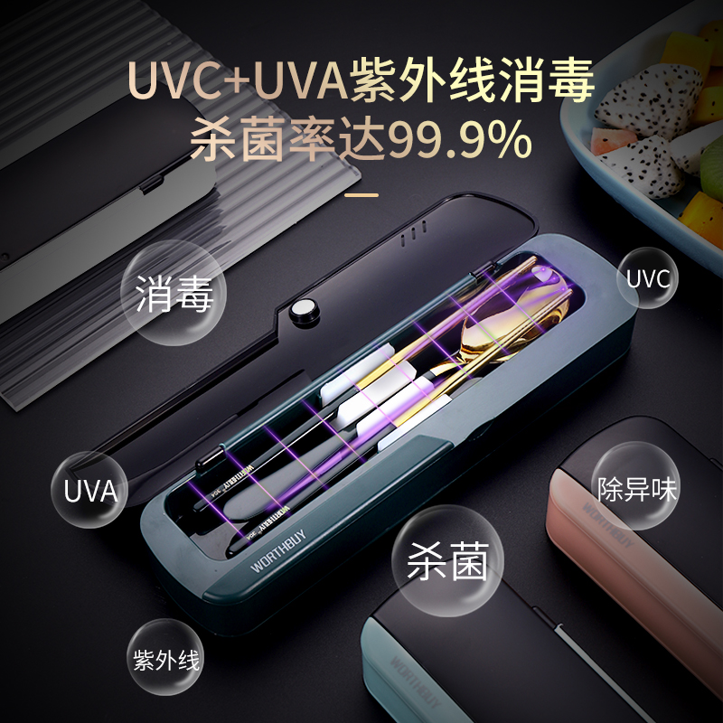 Japanese sterilized chopsticks box portable set 304 stainless steel student take-out tableware for one person to eat chopsticks