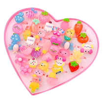 Childrens Ring Girls Frozen Elsa Princess Imitation Diamond Gemstone Small Ring Girls Love Jewelry Gift Box