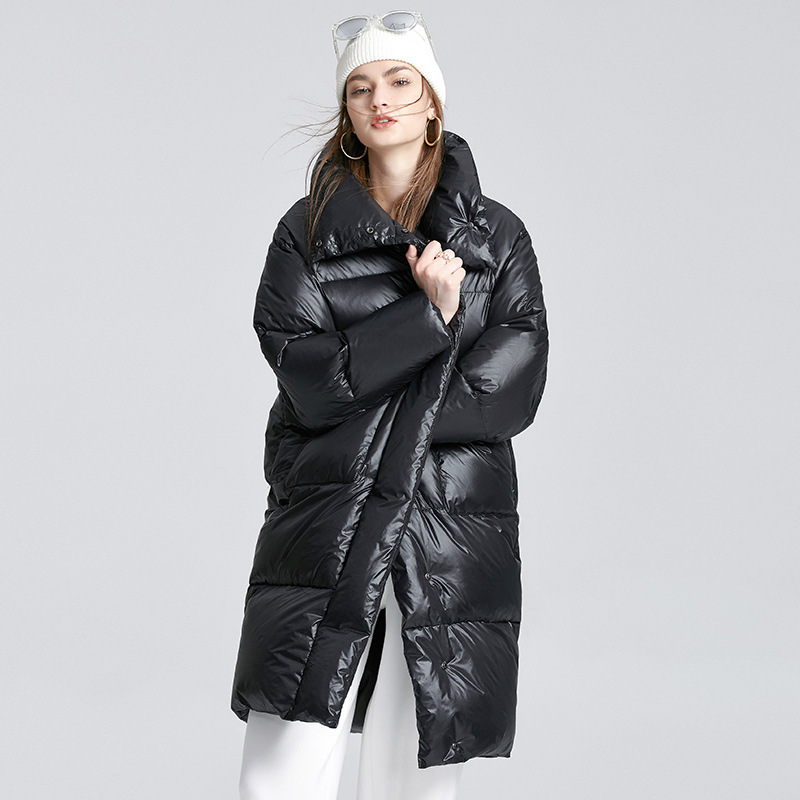 Domestic counters 2022 winter new mid-length loose small duck down thickened down jacket women