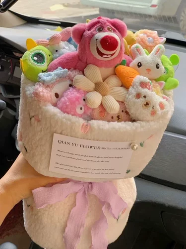 Клубника, плюшевая мультяшная кукла для друга, с медвежатами, букет, подарок на день рождения