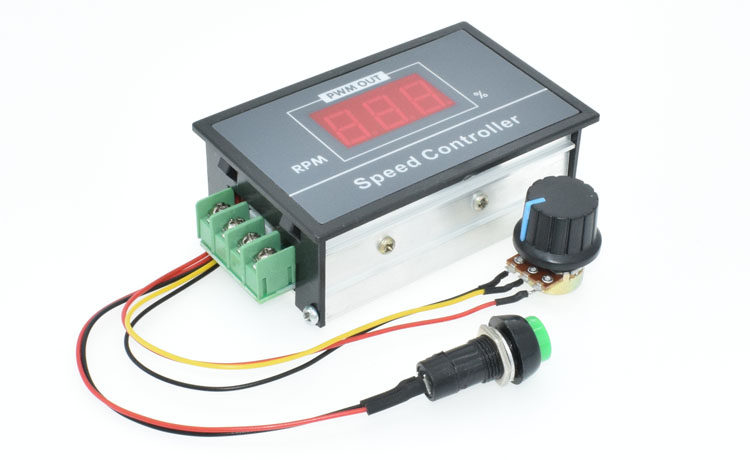 数显 PWM直流电机调速器6V12V24V48V无极调速开关控制器 显示壳