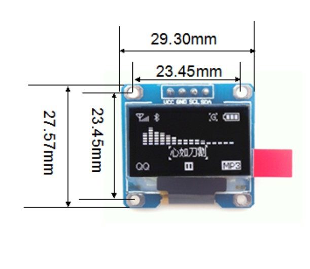 0.96寸 OLED 液晶屏显示模块 蓝色 12864 /stm32/51/例程