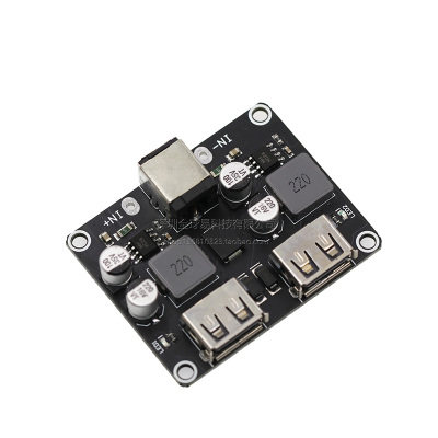 2路快充降压模块12V24V转QC3.0快充 双USB充电板支持苹果华为FCP