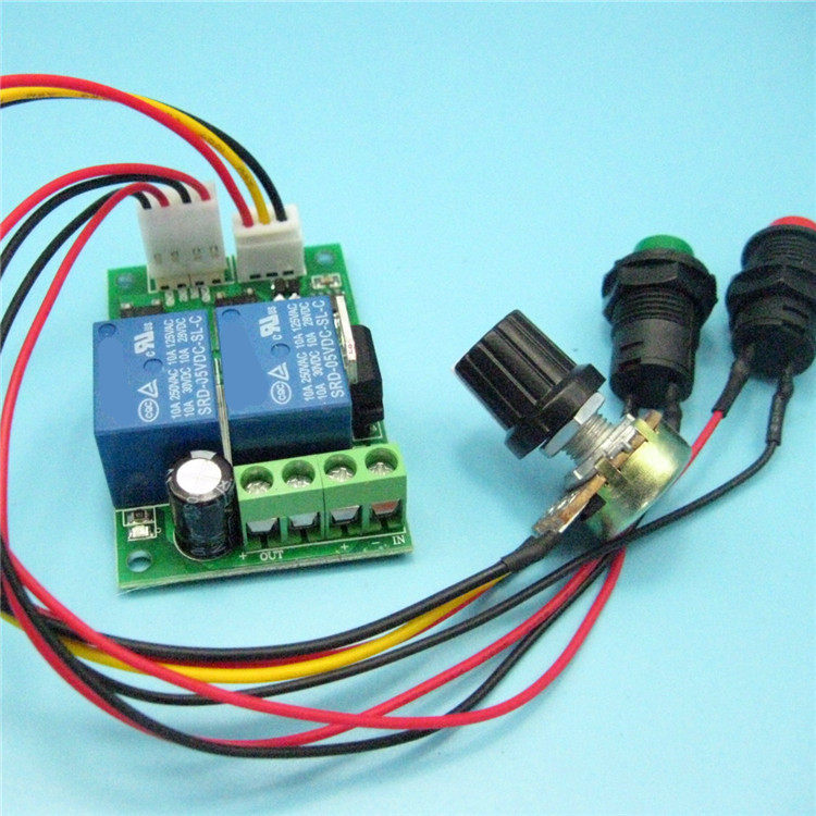 PWM直流电机调速器 6V12V24V正反转开关 电动推杆电机控制器 按钮