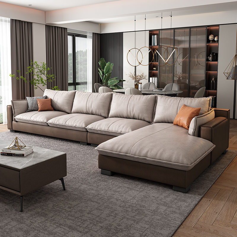 Fasati Nordic technology cloth latex sofa living room size removable and washable modern simple fabric sofa