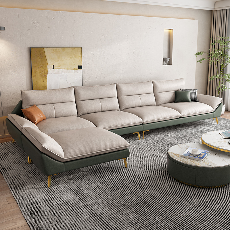 Technology announced 2021 new sofa locks combined Nordic modern minimalist living room corner latex sofa sofa