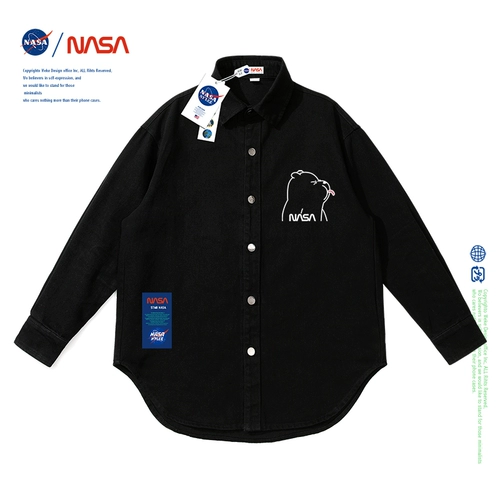 Белая рубашка, джинсовая хлопковая куртка, с медвежатами