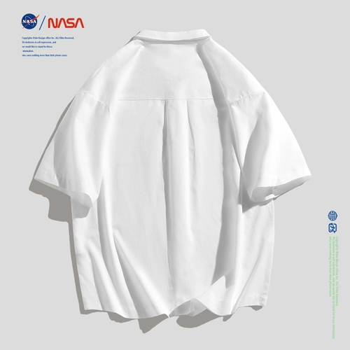 Tide, летняя шелковая хлопковая рубашка, короткий рукав, оверсайз