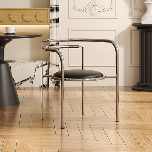 Датский дизайнер, креативный обеденный стул из нержавеющей стали, легкий, роскошный стул в средневековом стиле, итальянский стул Bauhaus с одной спинкой