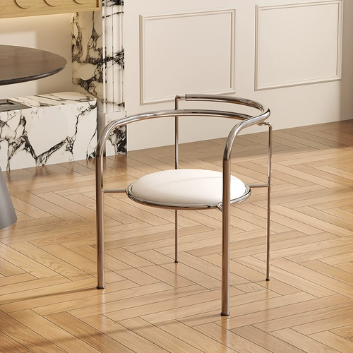 Датский дизайнер, креативный обеденный стул из нержавеющей стали, легкий, роскошный стул в средневековом стиле, итальянский стул Bauhaus с одной спинкой