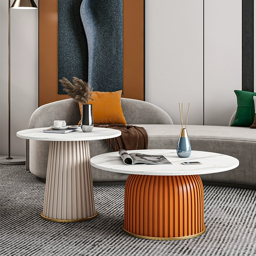 Легкая роскошная сеть красная скала доска кофейня Комбинация маленькая квартира гостиная дома дизайнер круглый журнальный столик современный творческий модель