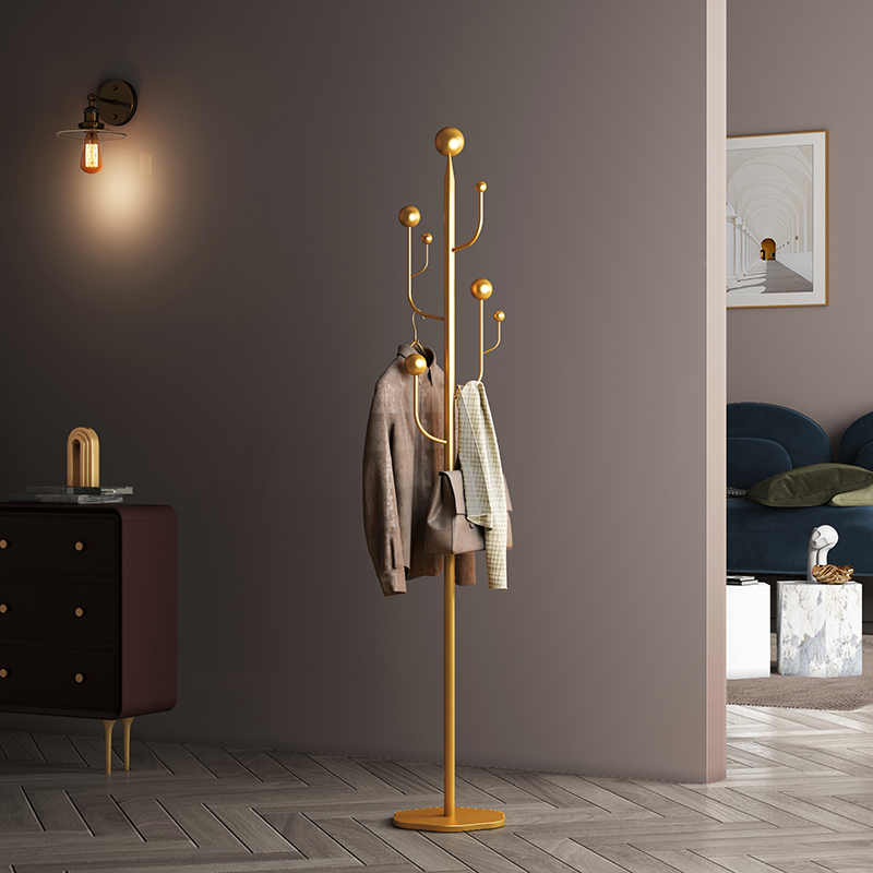 Danish ALD iron art clothes hat rack floor bedroom Xuanguan doorway light extravagant living-room creative hanging clothes hanger multifunction