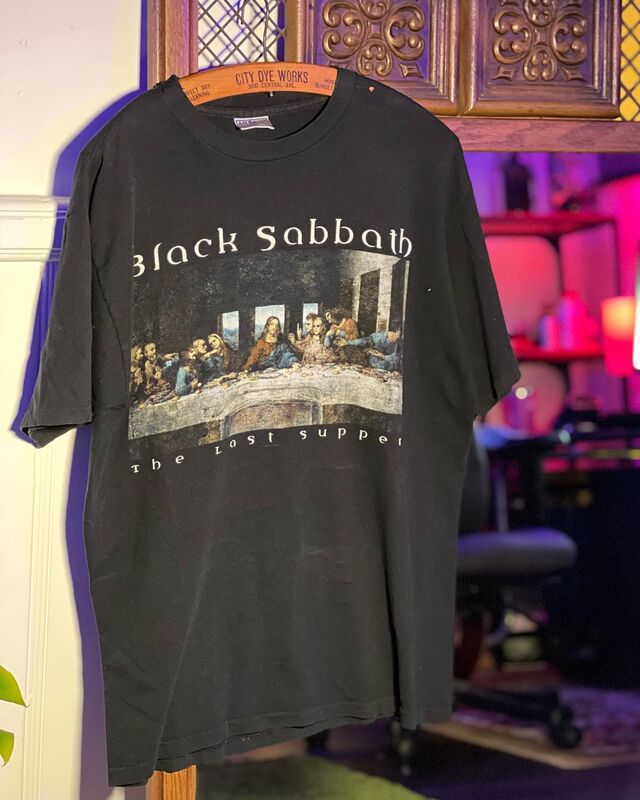 Black Sabbath Black Sabbath American Retro Vintage Hip-Hop High Street Men's Heavyweight T-Shirt Washed