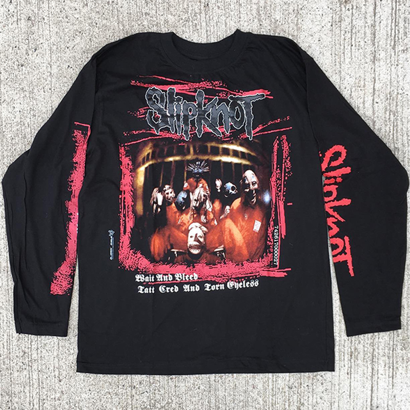 Slipknot's First Studio Album Cover Theme Vintage Heavy Long-Sleeve T-Shirt