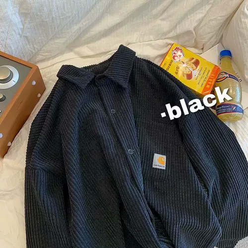 Японская вельветовая рубашка, ретро куртка, оверсайз