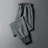 Мужские летние тонкие шелковые спортивные штаны для отдыха, свободный прямой крой