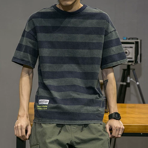 Летняя трендовая хлопковая футболка с коротким рукавом, в корейском стиле