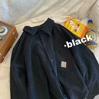 Черная вельветовая рубашка