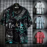 Tide, летняя комфортная трендовая модная футболка в стиле хип-хоп, английские буквы, короткий рукав, круглый воротник, в корейском стиле