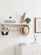 Household wall-mounted modern simple coat hooks porch storage racks wall hooks coat racks solid wood coat racks bedroom