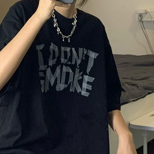 Tide, черная летняя футболка в стиле хип-хоп, в американском стиле, свободный крой, оверсайз