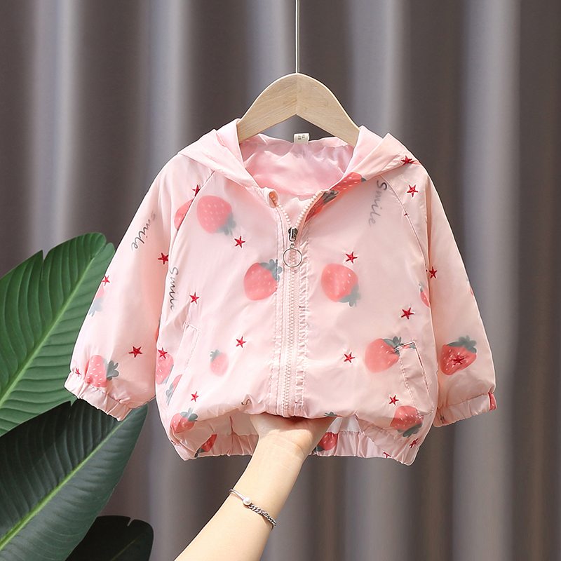 Korean girls coat spring and autumn new Han edition of trendy baby tops boomer baby baby hood