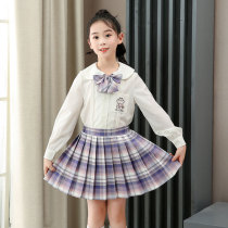 Girl Jk Uniform Dress Genuine Spring Autumn Original Elementary School Students College Suit Kindergarten Garden Clothes Autumn Winter Style Class Clothes