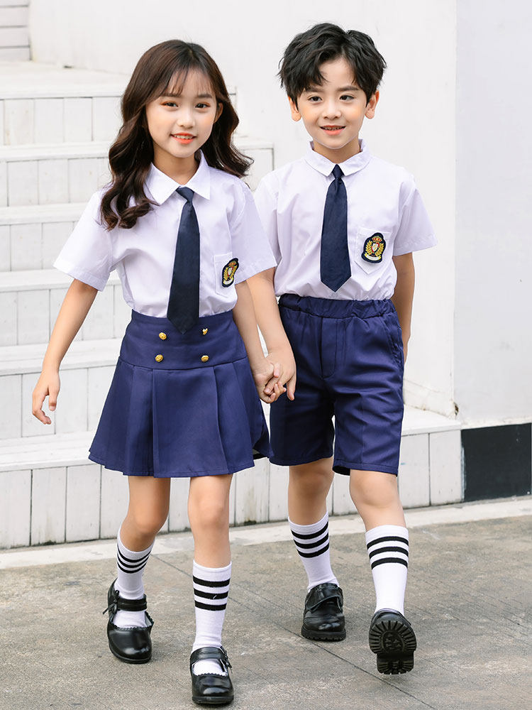 Kindergarten uniform British wind summer uniform cotton college wind elementary school student class uniform graduation photo chorus performance clothing
