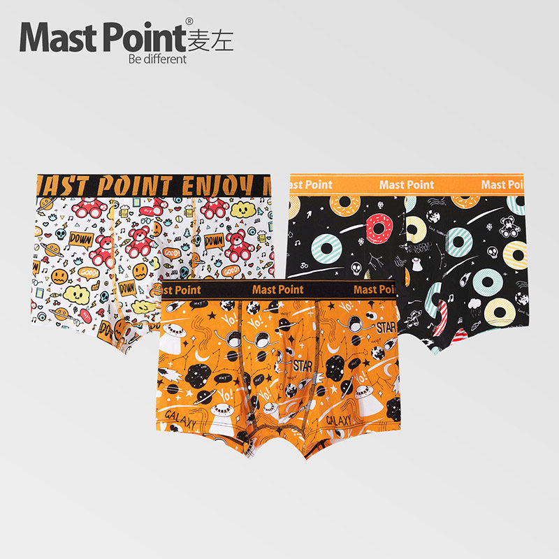 Mai Zuochao brand couples cotton panties cartoon printing antibacterial boxer pants Chinese Valentine's Day Valentine's Day gift to send boyfriend