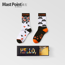 Mai Zuochao brand socks men and women in the stockings ins trend Joker personality casual socks playgame 2 pairs