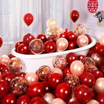 Wedding Balloons Red Female Wedding Room Decoration Scene Set Engagement Room Wedding Wedding Supplies Collection