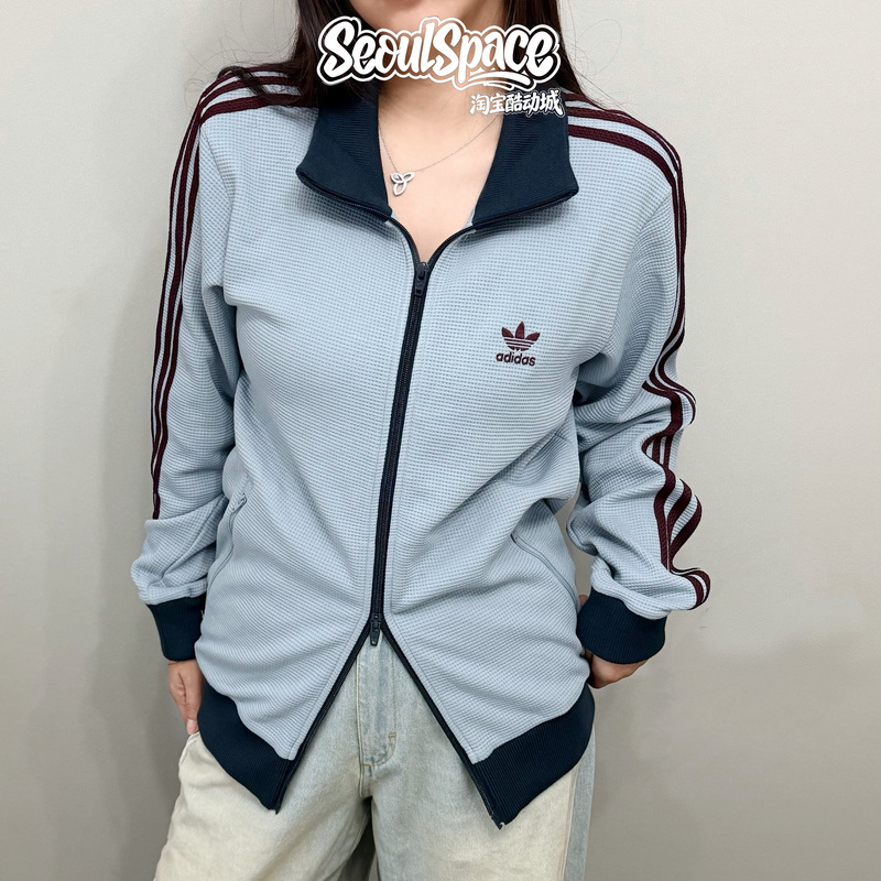 Adidas Korean Style School Uniform Clover Jacket Retro Sports Jacket Kb8953 Ky5770