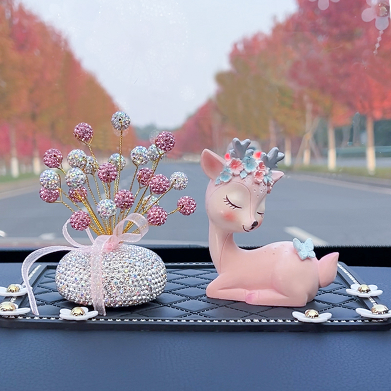 Safe voyage deer car interior decoration ornaments center console car supplies complete car goddess models high-end women