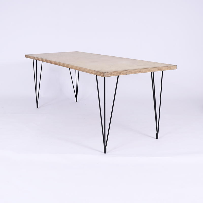 Simple household desk feet wrought iron table legs bracket metal old door plank table legs large dining table tripod custom