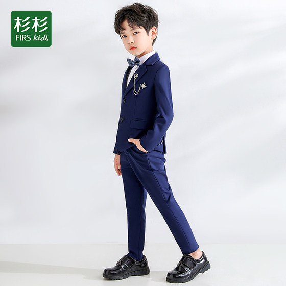Shanshan children's suit suit boy flower girl wedding dress handsome boy host performance suit small suit spring