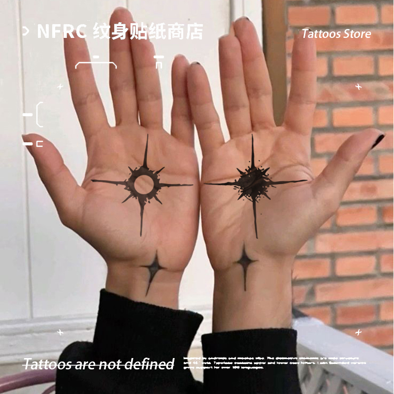 European and American Style Double Cross Herbal Juice Tattoo Stickers for Men and Women, Long-Lasting Waterproof Temporary Tattoos, Personalized European and American Style Double Cross Herbal Juice Tattoo Stickers for Men and Women, Long-Lasting Waterproof Temporary Tattoos, Personalized