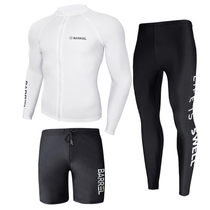 Korean wetsuit mens wetsuit waterproof mothers suit split sunscreen long-sleeved trousers quick-drying surfing suit swimsuit set