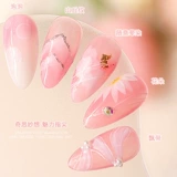 Японская мраморная белая акварель для маникюра, градиент