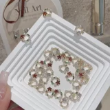 Ювелирное украшение со стразами, украшение для ногтей, цирконий из жемчуга, бусины, аксессуар, легкий роскошный стиль, популярно в интернете